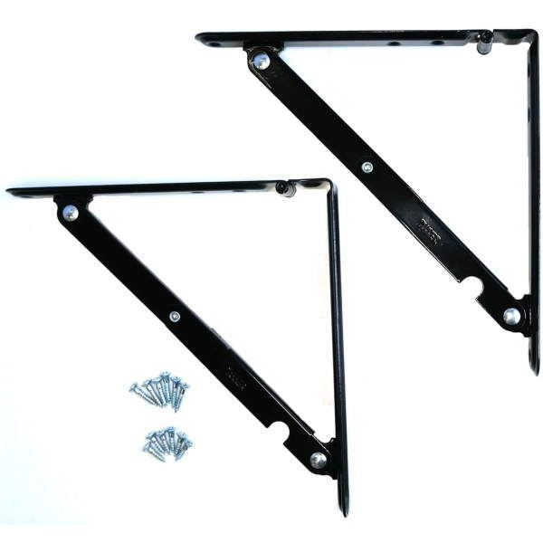 折り畳み（棚受け金具）黒300mm