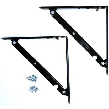 折り畳み（棚受け金具）黒300mm