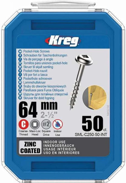 ポケットホールスクリュー 64mm 粗目 (50本入)