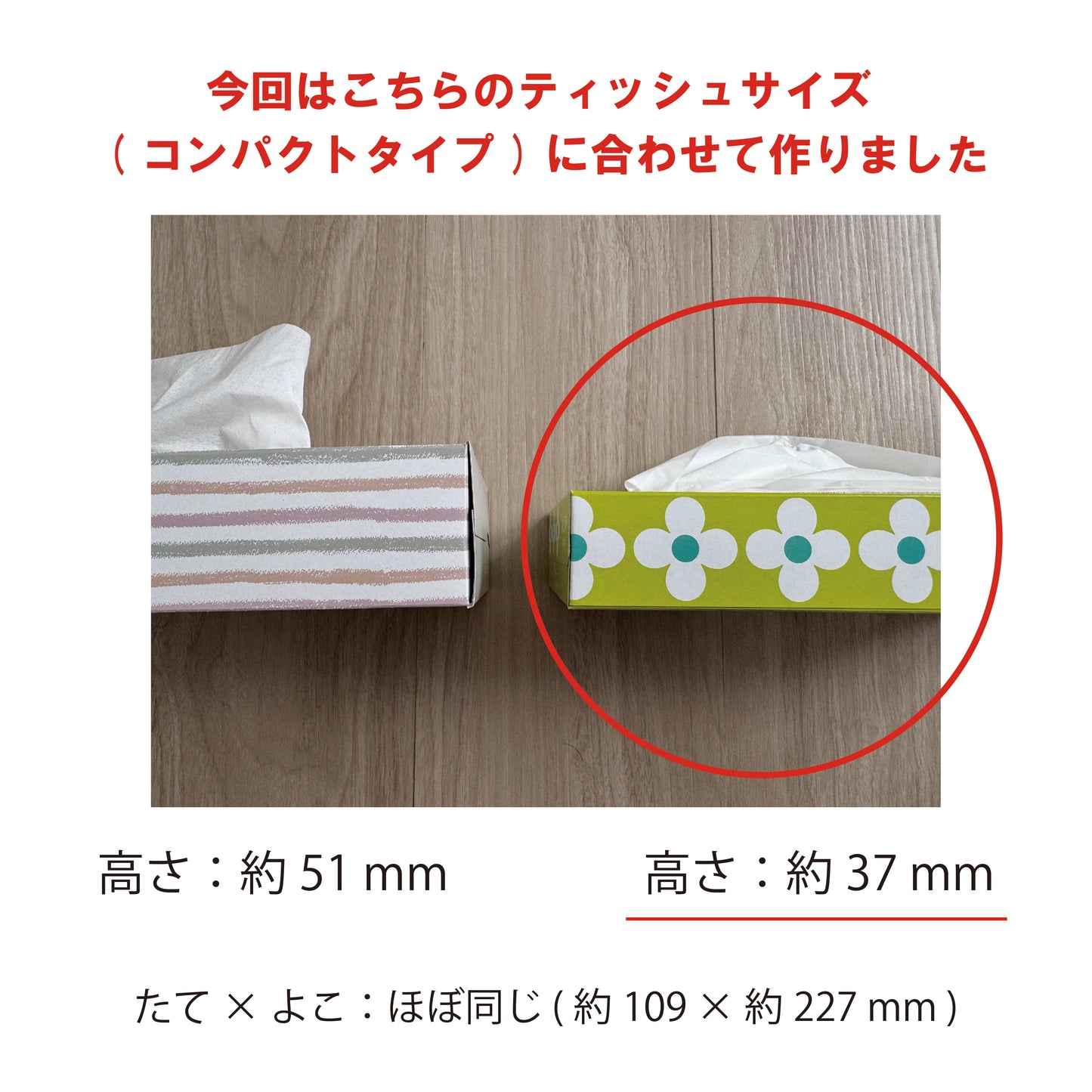 オリジナルティッシュケース